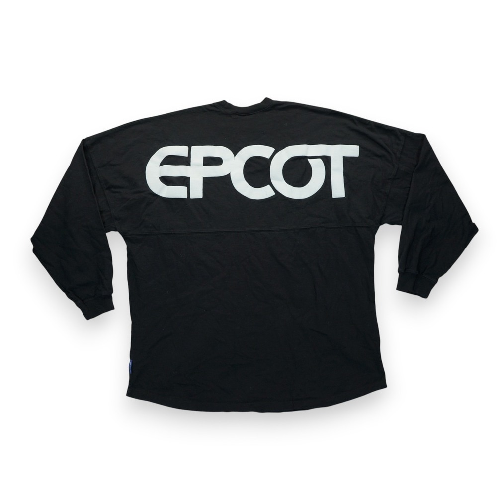 Disney Epcot Spirit Jersey Black Size Large Long Sleeve ~ Unisex ~ EUC